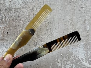 Hand Crafted Personalized Extra <b>Wide</b> Tooth Horn <b>Comb</b> Pocket Folding <b>Comb</b> From Buffalo Horn, Mini Hair <b>Comb</b>, Beard <b>comb</b> Tool Gift - Product Image 3