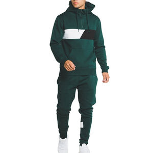 Survêtement deux pièces pour homme avec logo personnalisé, tissu en coton confortable, ensemble décontracté respirant, vente en gros de survêtements pour homme - Product Image 4