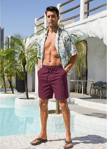 Pantalones Cortos de Lona para Hombre, Cintura Elástica, Casuales, 100% Poliéster, Secado Rápido, Ecológicos, Transpirables, para Verano - Product Image 5