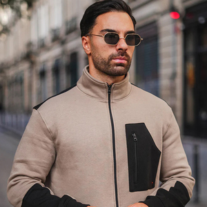 Sudadera con Capucha Negra para Hombre, 100% Algodón, Felpa, 320g, Tejido de Punto, Secado Rápido, Transpirable, con Bolsillo, Corte Regular, Ropa Casual de Invierno - Product Image 1