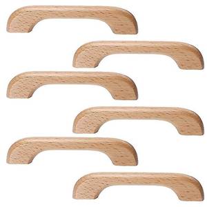 Juego de tiradores de madera para gabinetes, forma redonda, diseño minimalista, duradero, ligero, hecho a mano, para puerta de entrada interior, decoración de muebles - Product Image 4