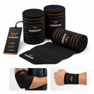 Attelle de Genou Webson Réglable et Respirante avec Fermeture Auto-agrippante – Protection Professionnelle Antidérapante pour Musculation et Force - Product Image 4
