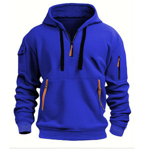 Sudadera polar con media cremallera y logotipo en relieve para colecciones minoristas contemporáneas - Product Image 3