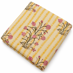 Custom Design Organic Eco-Friendly Lightweight <b>Purple</b> Flower Block Printed Cotton Voile <b>Fabric</b> Breathable Soft Accessories Girls - Product Image 1