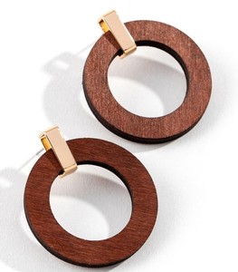 <b>Top</b> Rated Elegant Wooden Drop Earring For Party Daily Wear <b>Festive</b> Custom Handcrafted Rustic Women Statement Dangle Loop Jewelry - Product Image 1