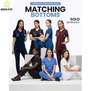 <b>Scrub</b> <b>Tops</b> for Women Soft Stretch V-Neck Medical <b>Scrub</b> <b>Top</b> with Pockets - Product Image 6