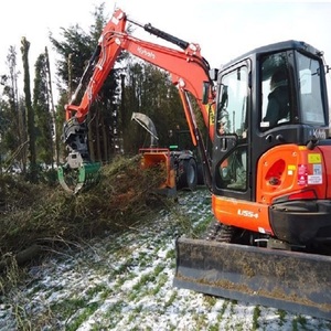 Mini-excavatrice Kubota, pelle hydraulique compacte pour la construction, l'agriculture, l'aménagement paysager, excavatrice avec broyeur pour le défrichement des terres - Product Image 2