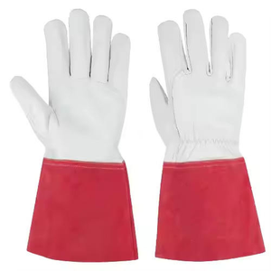 Gants de soudage TIG en cuir pleine fleur haute performance, résistants à la chaleur, flexibles, robustes, 7 oz - Product Image 3