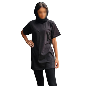 T-shirt pour femmes musulmanes, coupe régulière, style décontracté, tissu doux, respirant, écologique, manches courtes, style tendance pour tous les jours - Product Image 1