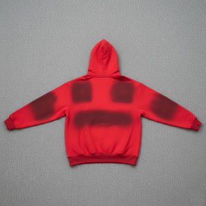 Sweat à capuche en molleton 100% coton de haute qualité, coupe ample et oversize, avec logo brodé personnalisé, teint uni, effet vieilli et délavé - Product Image 6