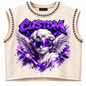 Camiseta sin Mangas Personalizada para Hombre, Cuello Redondo, Impresión en Serigrafía, Estilo Urbano Desgastado de Alta Calidad, Camiseta Unisex de Nueva Tendencia - Product Image 1