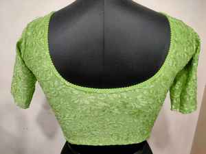 Ready made Vintage Print Summer Womens Blouse Stretchable Plus Size Half Sleeve Georgette <b>Brasso</b> for Export Sale - Product Image 2