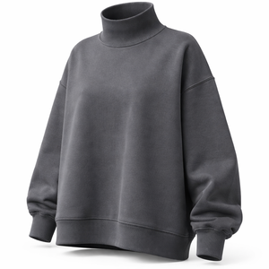 Sudadera Oversize de Cuello Alto al por Mayor con Opciones Personalizadas - Fabricante Directo de Fábrica - Product Image 3