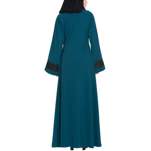 Elegant Black Ladies <b>Abaya</b> Long Sleeve Modest Muslim Dress Full Length Robe for Prayer and Daily Activities - Product Image 5