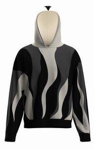 Sudadera con Capucha Reversible Personalizada de Forro Polar a Rayas, Poliéster y Algodón - Product Image 2