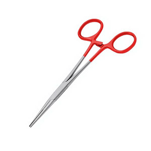 Pinzas Hemostáticas Kelly de 5.5 Pulgadas, Rectas, Rojas, Instrumentos Quirúrgicos de Acero Inoxidable de Grado Alemán, Pinza Hemostática con Bloqueo - Product Image 3