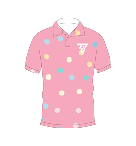 Polo Rosa Personalizado con Diseño de Lunares – Polo Casual de Algodón Transpirable para Golf y Uniformes para Hombre y Mujer - Product Image 1