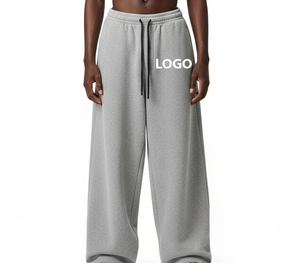Wholesale High Quality Vintage Mid Baggy Straight Leg Digital Printing 100% Cotton Woolen Breathable Eco-Friendly Casual Heather - Product Image 1