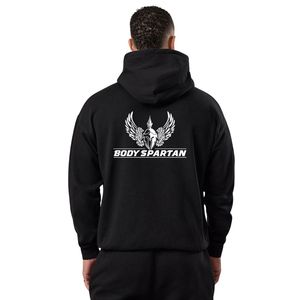 Sudadera con Capucha Negra para Hombre, Ligera, Informal, de Manga Larga, para Gimnasio, Deportiva, de Invierno - Product Image 2