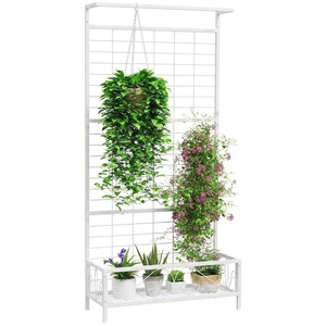 Support de plantes moderne en métal avec barre haute et suspendue, porte-pot de fleurs robuste pour jardin intérieur/extérieur et balcon, prix usine - Product Image 1