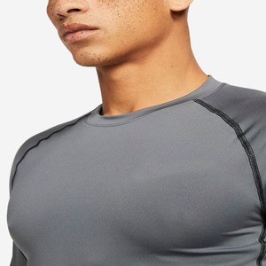 Quick Dry Customized Logo Men <b>Compression</b> <b>Shirt</b> Plain Dyed Private Label Men <b>Compression</b> <b>Shirt</b> - Product Image 3