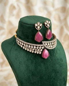 Women's <b>Gold</b> Plated Crystal Rhinestone Necklace Earrings Set Pear Cut Water Drop Classic Wedding Jewelry Alloy Fashion Set - Product Image 2