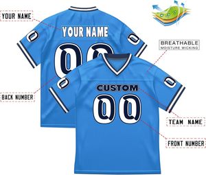 Fabricant professionnel de maillots de football américain, mélange de spandex, impression numérique, anti-transpiration, anti-décoloration, nom du joueur personnalisé, OEM - Product Image 2