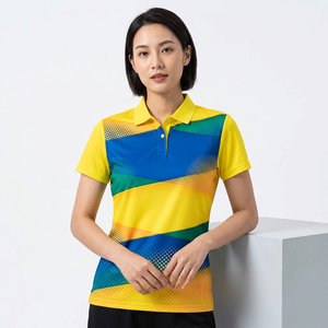 Men's Short Sleeve Polo Shirt Geometric <b>Pattern</b> Yellow Blue Green Sublimation Print Quick Dry <b>Knitted</b> Polyester Casual Fit - Product Image 4