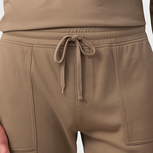 Custom Wholesale Mens Fleece Shorts Spandex/Polyester Material Breathable Quick Dry Elastic <b>Waist</b> Solid Summer Shorts High - Product Image 5