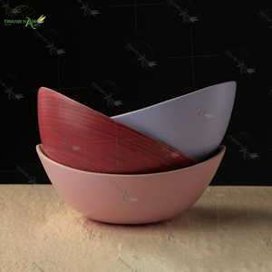 Tazón de Bambú Hecho a Mano, Ecológico y Personalizable, Diseño Clásico 25x20xH10cm para Fiestas - Product Image 1