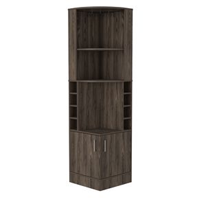 Espresso Syrah <b>Corner</b> <b>Bar</b> Cabinet with Two External Shelves - Product Image 6
