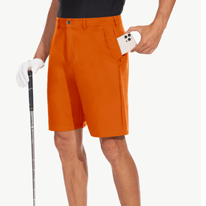 Shorts de golf pour hommes 100% polyester, respirants, légers, à séchage rapide, avec taille élastique, pour un usage décontracté en plein air, shorts de golf pour hommes - Product Image 1