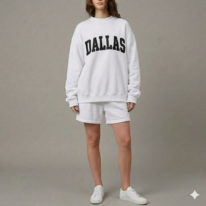 Ensemble court streetwear d'hiver pour femme, col montant, en polaire épaisse, deux pièces, chaud, tendance, pour le froid, tenue décontractée quotidienne - Product Image 1