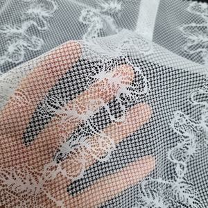 Tela de Encaje Elástica Ornamental de 147 cm, Encaje de Nailon y Spandex con Diseño Arabesco para Lencería y Moda - Product Image 3