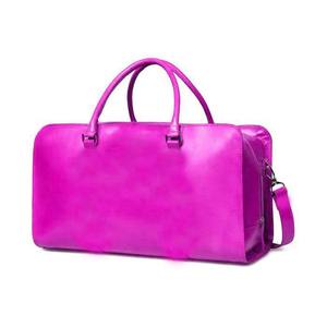 Bolsa de Viaje Deportiva de Cuero Genuino Rosa, Gran Capacidad, Impermeable, para Fin de Semana - Product Image 2