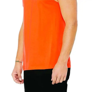 Débardeur de sport pour homme, très populaire, uni, respirant, en polyester et élasthanne, coupe ajustée, avec perforations, en coton tricoté - Product Image 5