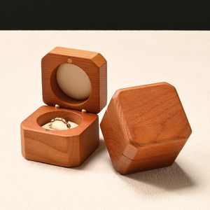 ewelry Engagement <b>Proposal</b> <b>Ring</b> <b>Box</b> Solid Wood Single Octagonal <b>Ring</b> <b>Box</b> for <b>Proposal</b>, Wedding - Product Image 4