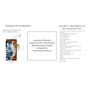 Ocean Inspired Resin & Natural Wood Cremation Urn Handmade Blue Wave Funeral Ashes Box by AYAANS - Product Image 4