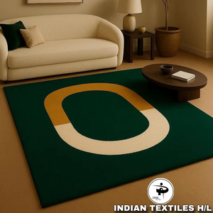 Premium Quality Geometric Hand Tufted Wool/Viscose <b>Blend</b> PET Friendly Non-Slip Carpet at Low Price INDIAN TEXTILES H/L - Product Image 1