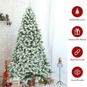 Albero di Natale Artificiale Innevato da 2,3 Metri con 1346 Punte e Base Pieghevole - Product Image 6