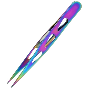 Professional High Quality Custom Stainless Steel Eyebrow Tweezers <b>Rainbow</b> Color Professional Beauty Tweezers for Facial Hairs - Product Image 5