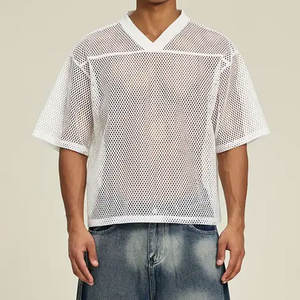 Maillot de football américain vierge en maille pour la vente en gros, T-shirt de sport, Maillot d'entraînement de football pour enfants pour les fêtes - Product Image 1