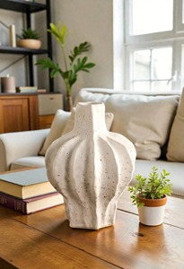 Modern <b>Ceramic</b> Flower <b>Vase</b> White Matte Finish 8-16 Inches Tabletop Decor Exquisite Durable Design - Product Image 3