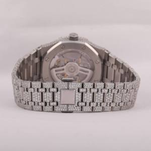 Reloj Elegante para Hombre con Diseño Personalizado, Totalmente Cubierto de Piedras Preciosas de Hip Hop, Movimiento de Cuarzo Moissanite y Esfera de Cristal - Product Image 3