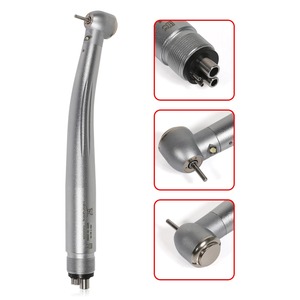 หัวกรอฟันความเร็วสูงแบบ LED 4/2 รู พร้อม E-generator หัวมาตรฐาน ระบบฉีดน้ำสามทาง ปุ่มกด สำหรับงานทันตกรรม/โรเตอร์ - Product Image 5