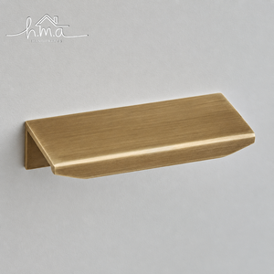 Antique <b>Copper</b> Edge Pull Handle Cabinet Drawer <b>Knob</b> Rustic Curved Cupboard Hardware Kitchen Furniture Vintage Decorative Fitting - Product Image 5