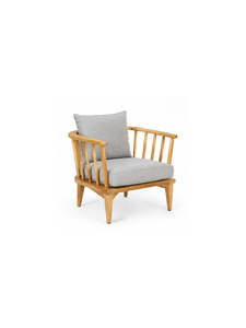 Fauteuil scandinave en bois avec revêtement en tissu, design moderne pour salon, maison, villa et mobilier d'hôtel - Product Image 6