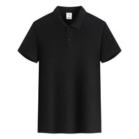 Chemise décontractée OEM grande taille en coton tricoté 100% à col et manches courtes, fendue, pour l'été, tenue de travail, 180g, 32 fils, super douce, unie
