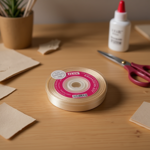 Cinta de Raso Il Satin de 0.6cm, 25 yardas, Color Reige D46 - Product Image 2