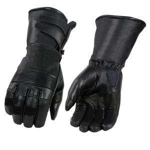 Gants d'hiver en cuir véritable noir de qualité supérieure pour hommes, gants thermiques isolés pour temps froid avec doublure intérieure douce, coupe-vent - Product Image 1